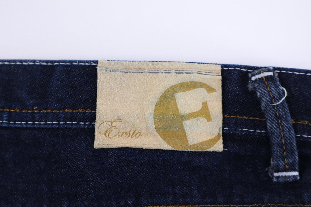 Exstos Embroidered Dark Wash Denim Jeans product image 3