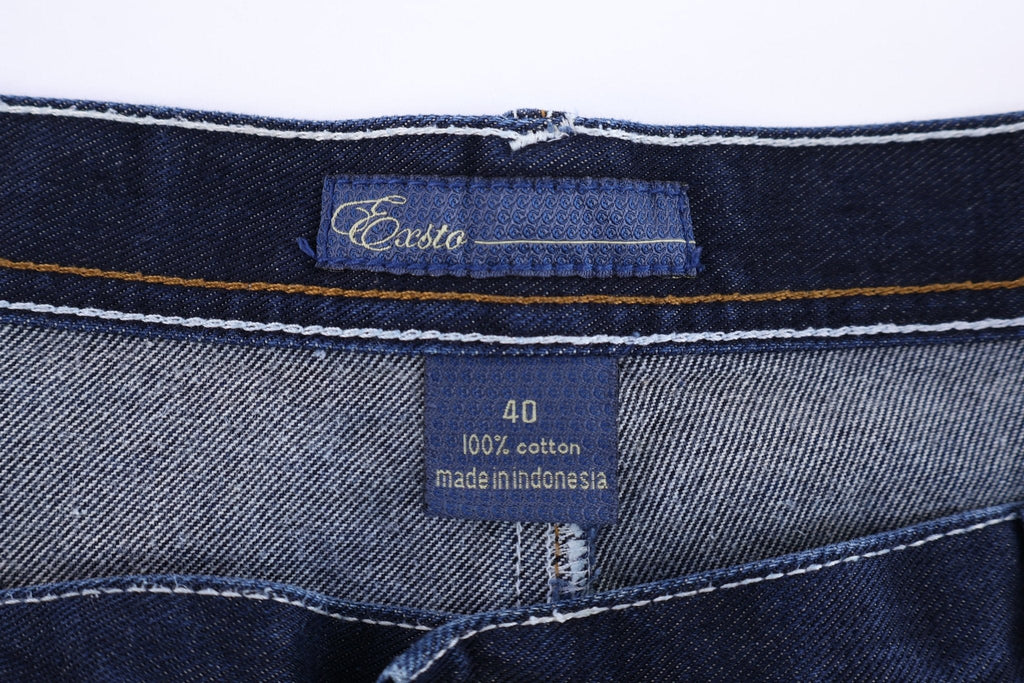 Exstos Embroidered Dark Wash Denim Jeans product image 4