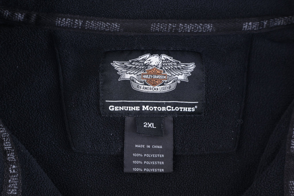 Harley Davidson Motorcycles Quarter Zip Fleece Pullover