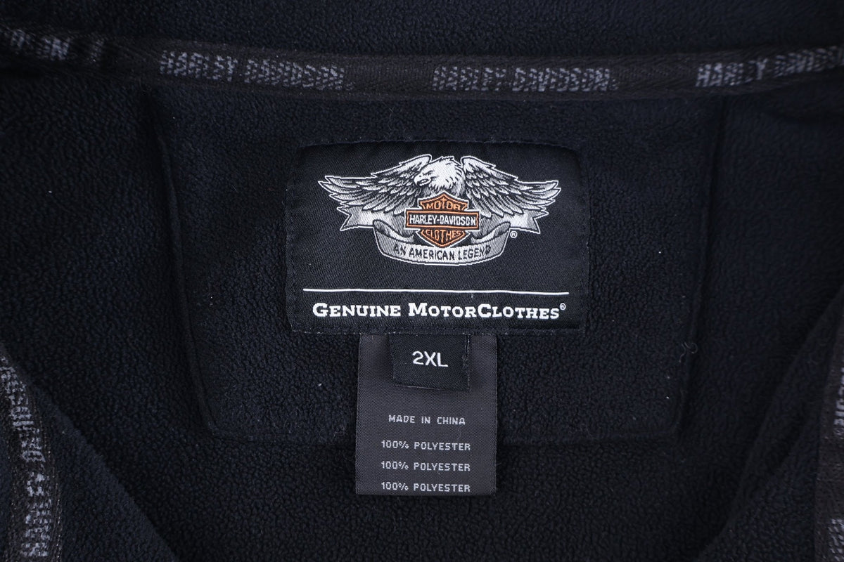 Harley Davidson Motorcycles Quarter Zip Fleece Pullover