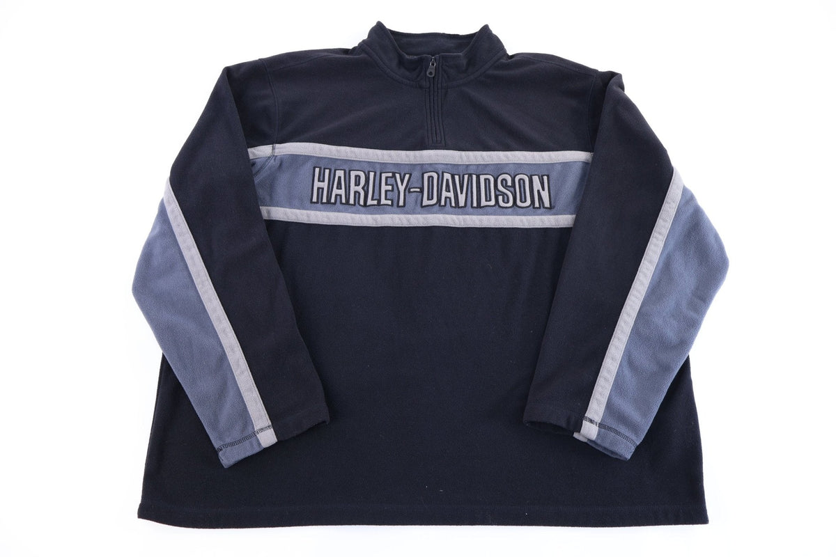 Harley Davidson Motorcycles Quarter Zip Fleece Pullover