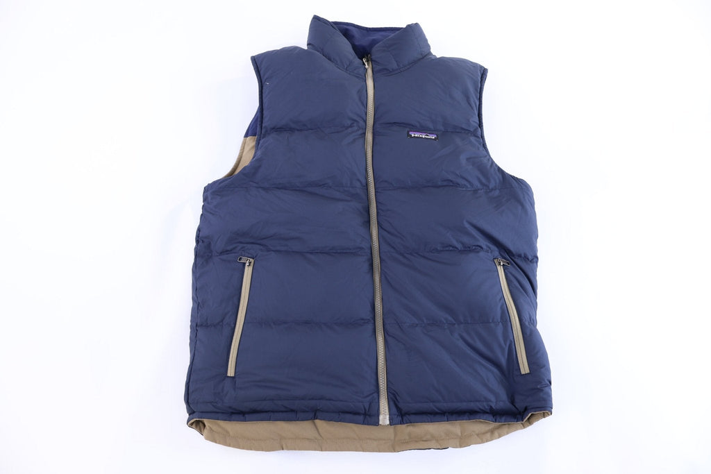 Patagonia Logo Patch Full Zip Reversible Puffer Vest
