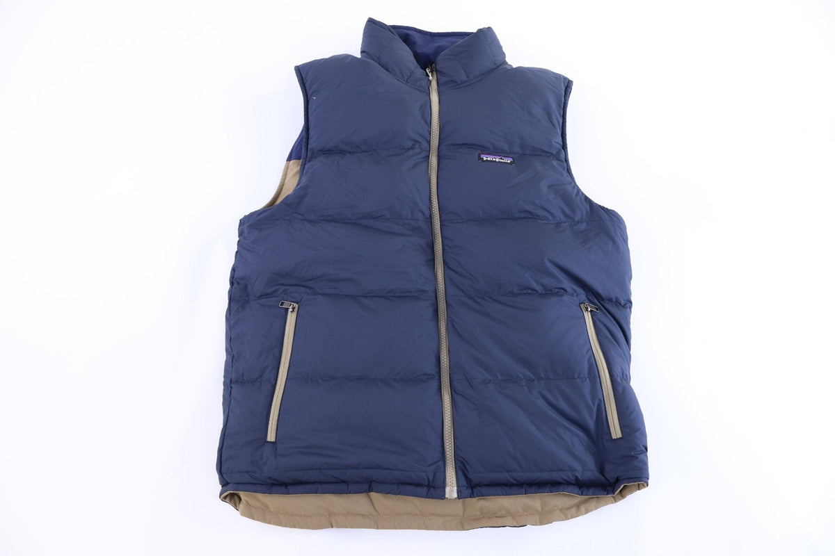 Patagonia Logo Patch Full Zip Reversible Puffer Vest