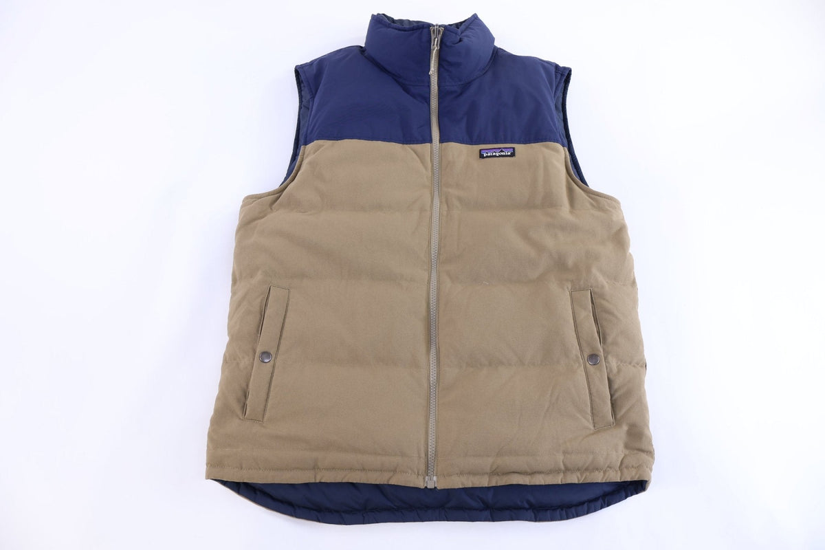 Patagonia Logo Patch Full Zip Reversible Puffer Vest