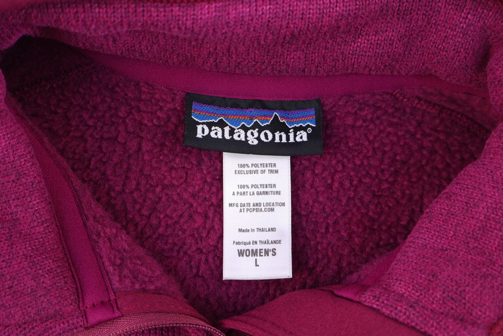 Patagonia Logo Patch Pink Quarter Zip Fleece Pullover