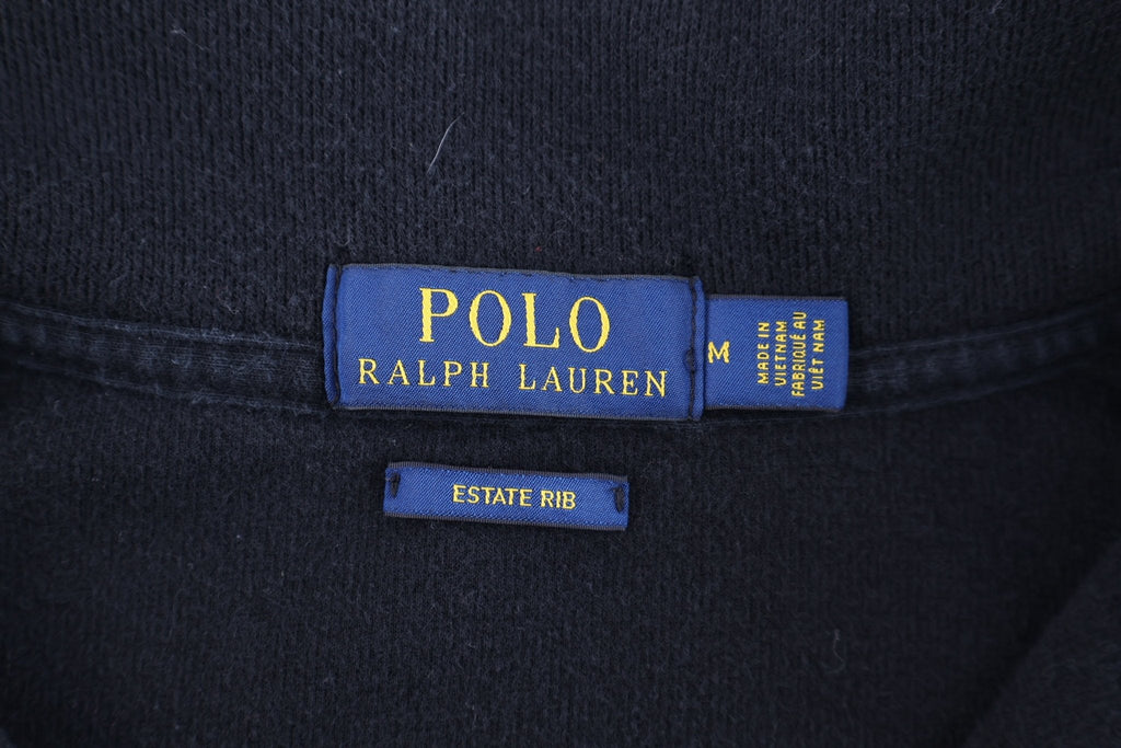 Polo by Ralph Lauren Embroidered Logo Black Quarter Zip Pullover