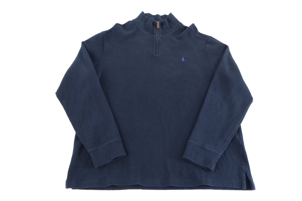 Polo by Ralph Lauren Embroidered Logo Black Quarter Zip Pullover