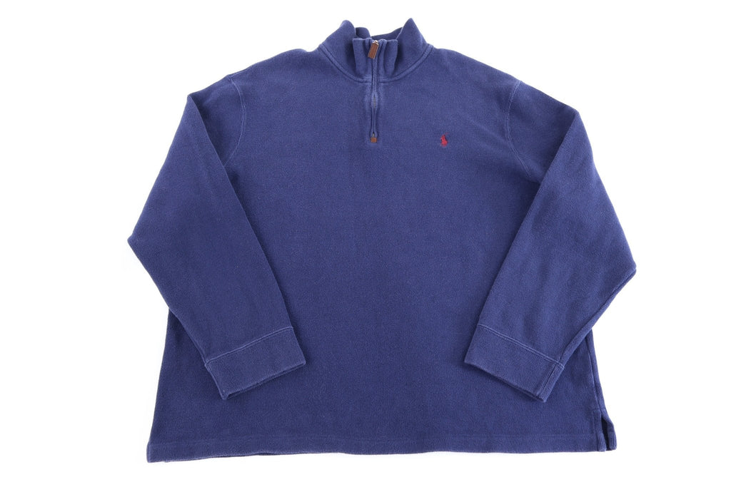 Polo by Ralph Lauren Embroidered Logo Blue Quarter Zip Pullover