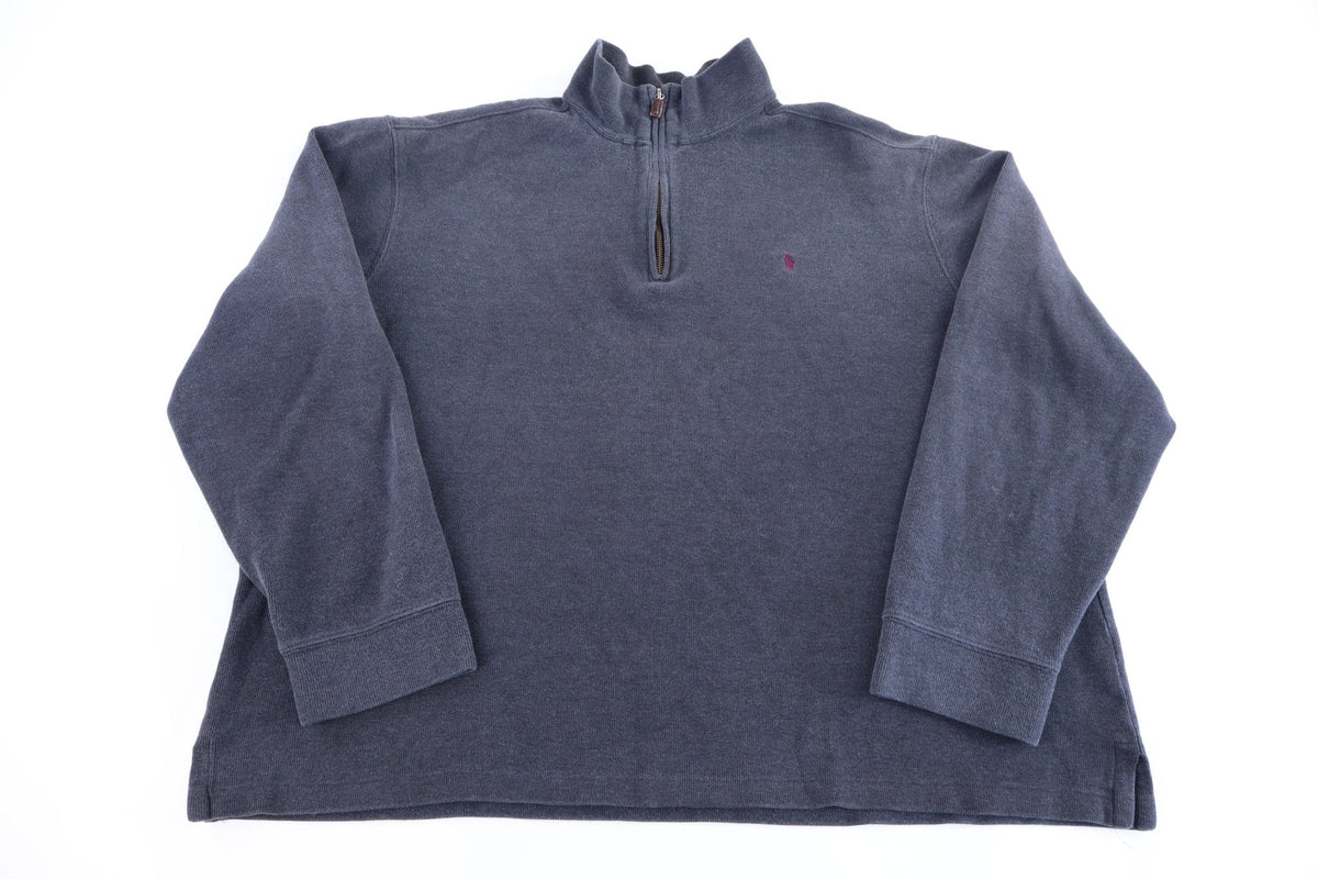 Polo by Ralph Lauren Embroidered Logo Grey Quarter Zip Pullover
