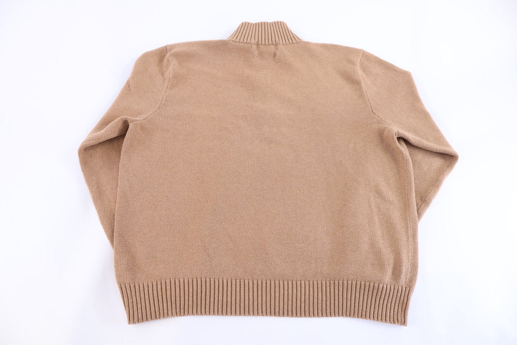 Polo by Ralph Lauren Embroidered Logo Tan Quarter Zip Pullover