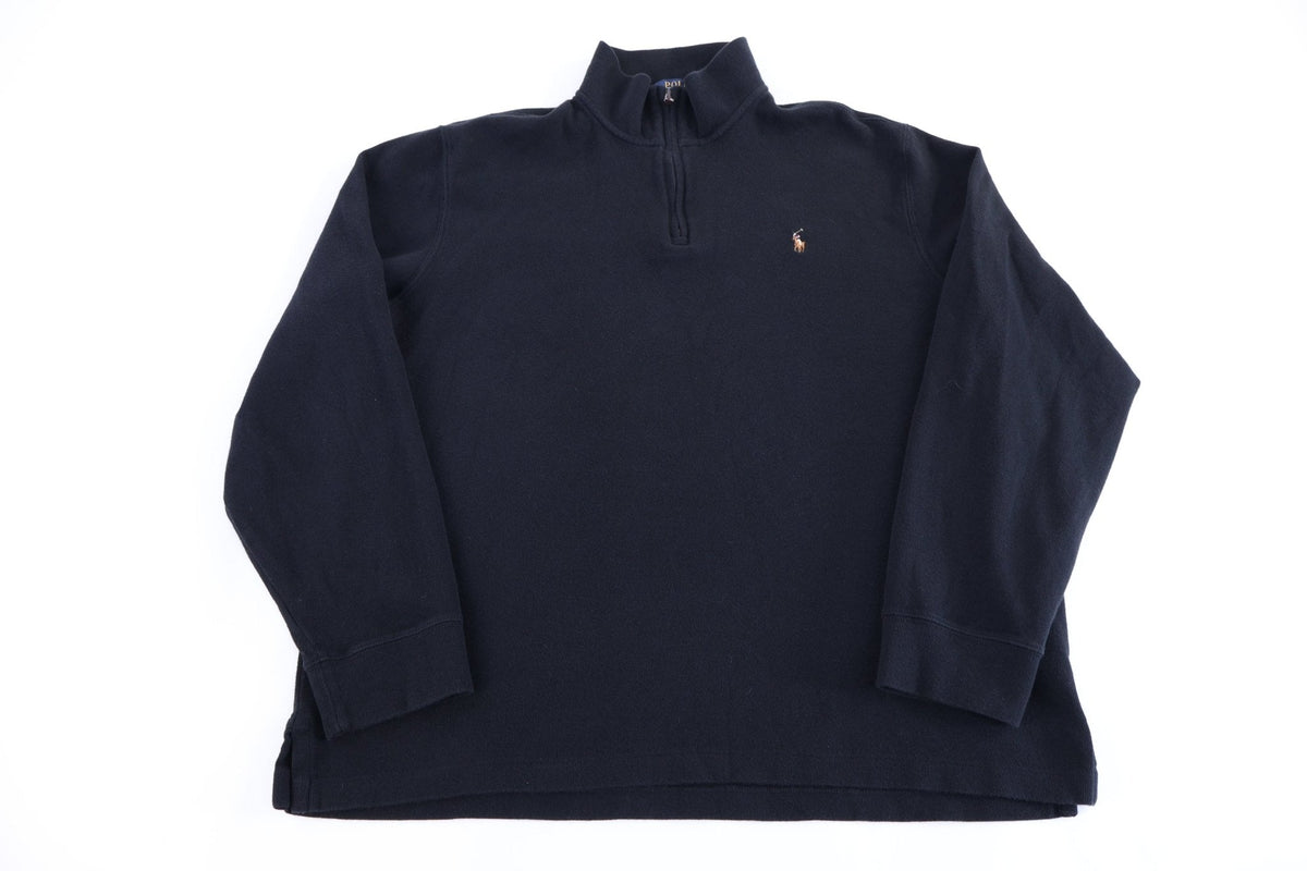 Polo Ralph Lauren Embroidered Logo Black Quarter Zip Pullover