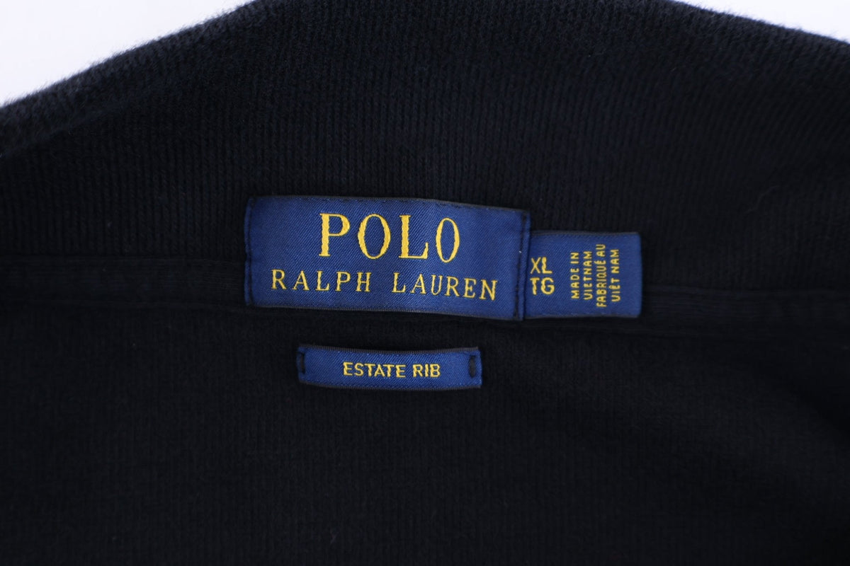 Polo Ralph Lauren Embroidered Logo Black Quarter Zip Pullover