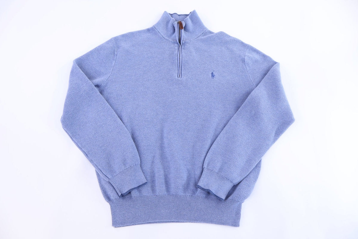 Polo Ralph Lauren Embroidered Logo Blue Quarter Zip Pullover