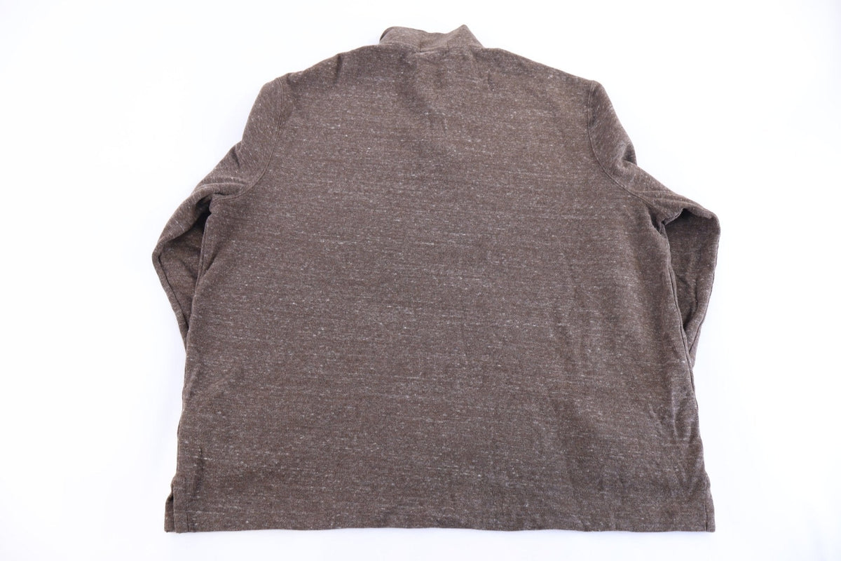 Polo Ralph Lauren Embroidered Logo Brown Quarter Zip Pullover