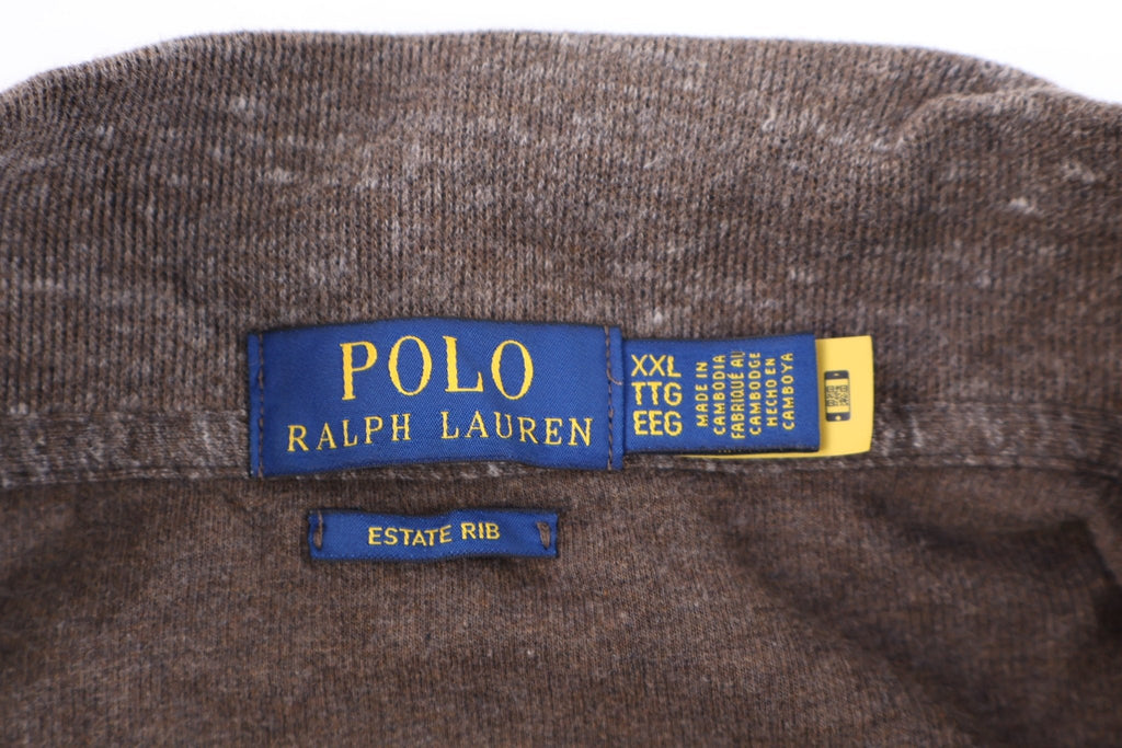 Polo Ralph Lauren Embroidered Logo Brown Quarter Zip Pullover