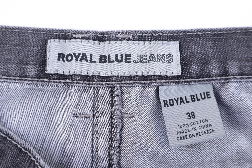 Royal Blue Black Denim Shorts product image 4