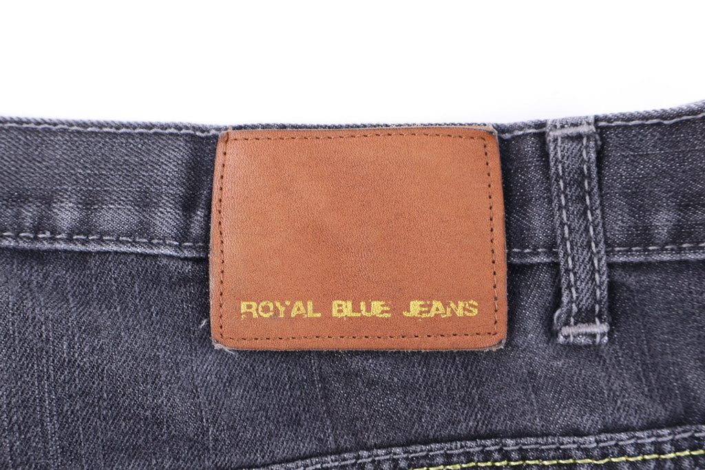 Royal Blue Black Denim Shorts product image 3