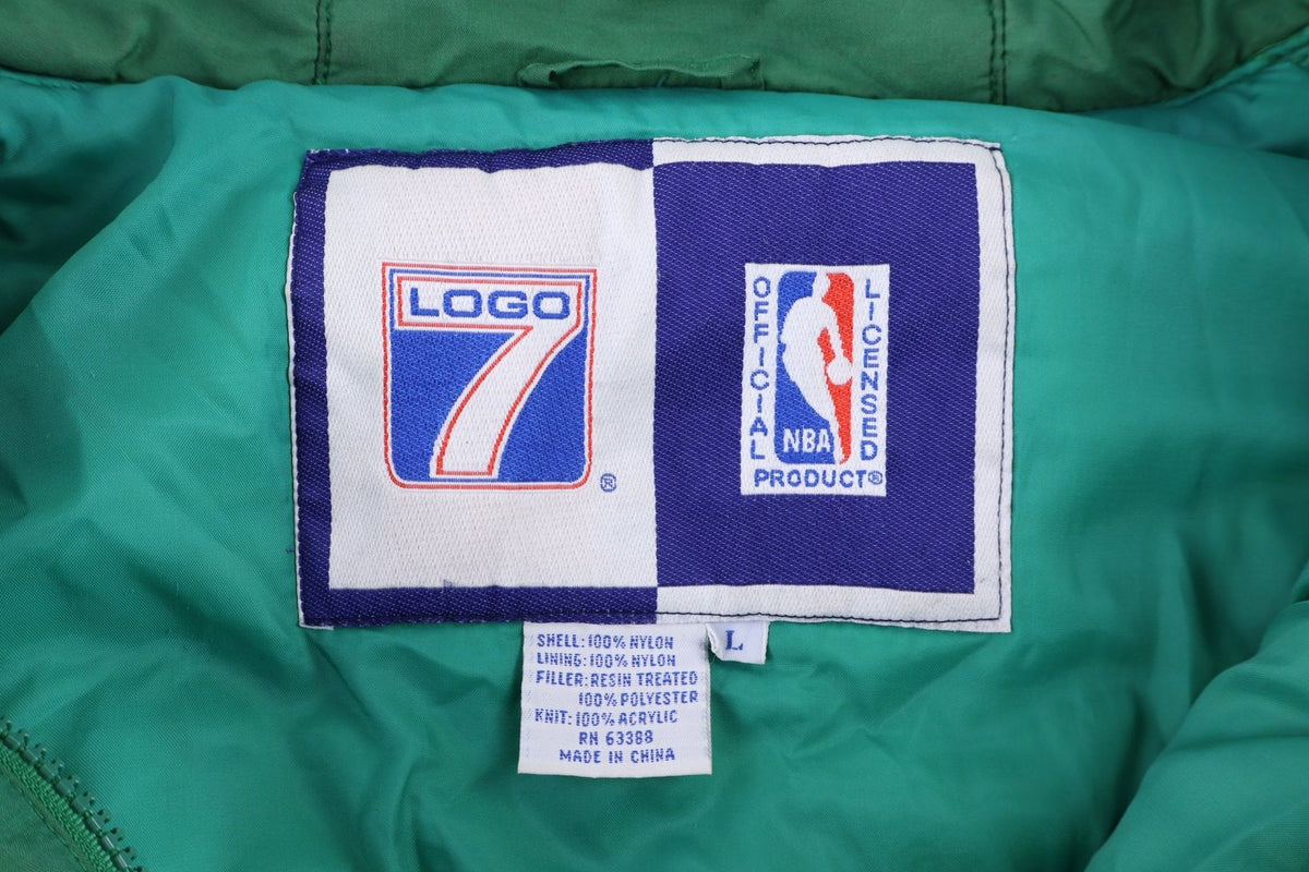Vintage Boston Celtics Basketball Full Zip Puffer Jacket product image 4