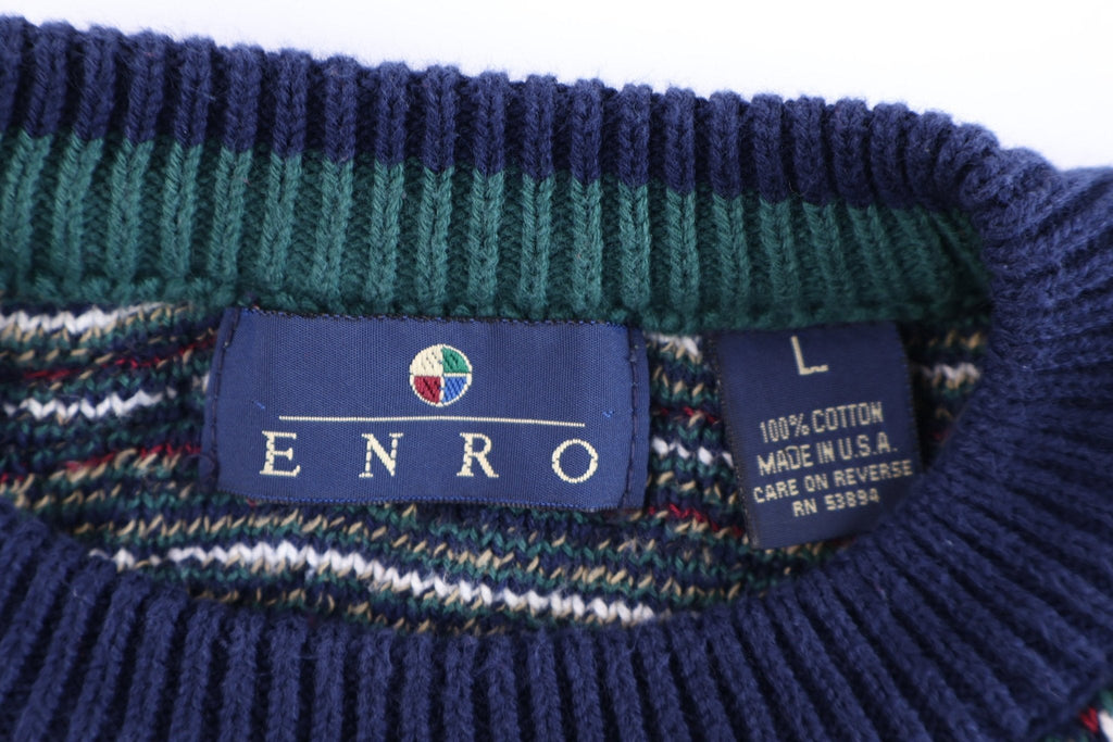 Vintage Enro Multipattern Knit Sweater