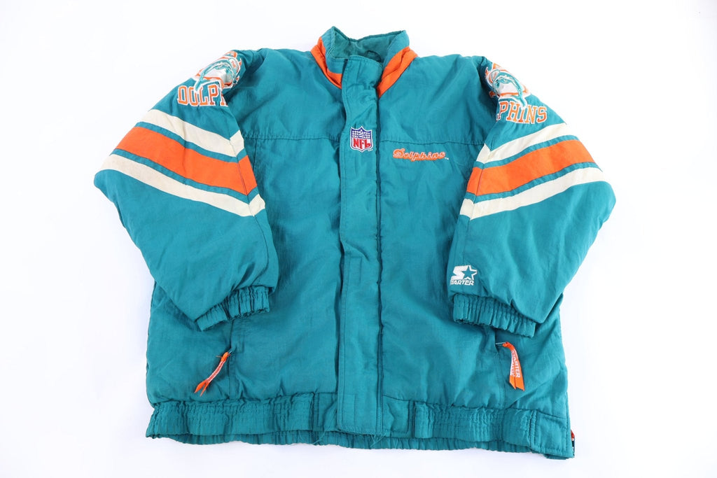 Vintage Miami Dolphins Football Full Zip Puffer Jacket product image 1