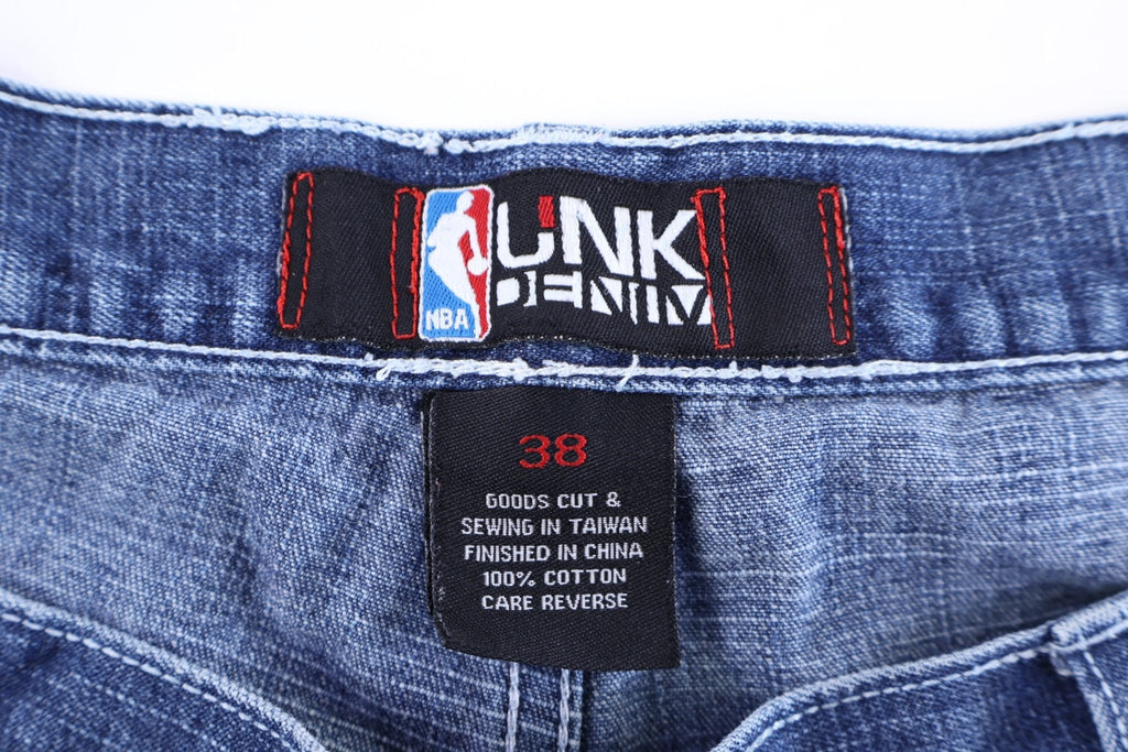 Vintage New York Knicks Basketball Embroidered Denim Shorts product image 4