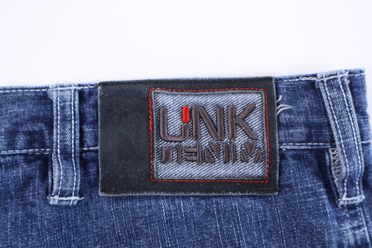 Vintage New York Knicks Basketball Embroidered Denim Shorts product image 3
