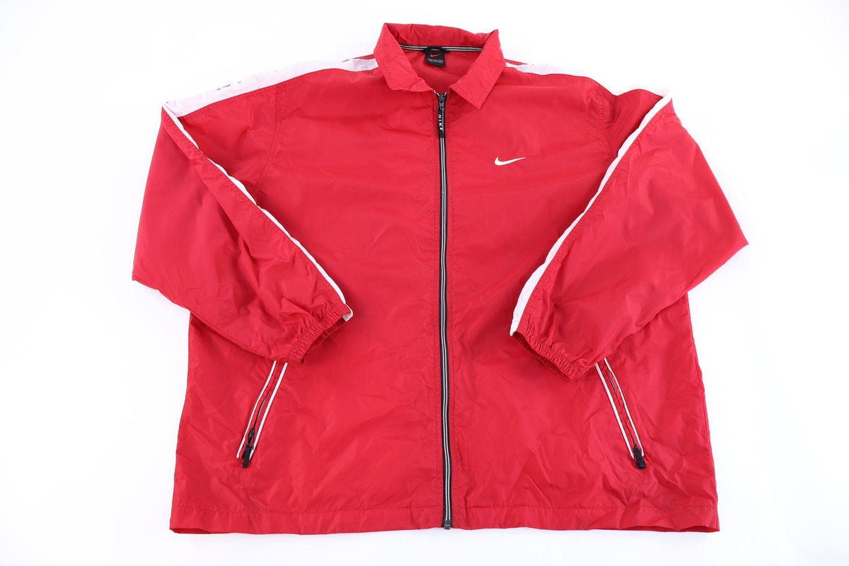 Vintage Nike Embroidered Logo Red Full Zip Windbreaker product image 1