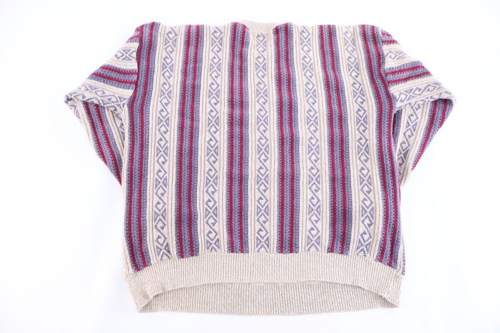 Vintage Peconic Bay Trader's Multipattern Knit Sweater