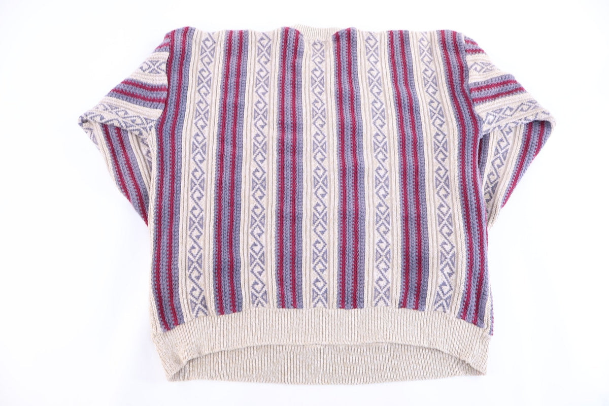 Vintage Peconic Bay Trader's Multipattern Knit Sweater