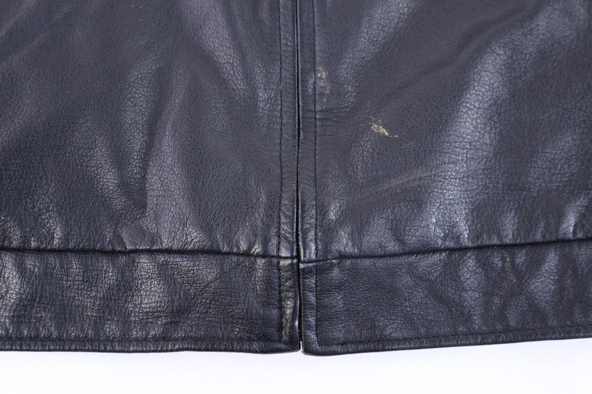 Vintage St. John's Bay Full Zip Black Leather Jacket product image 3
