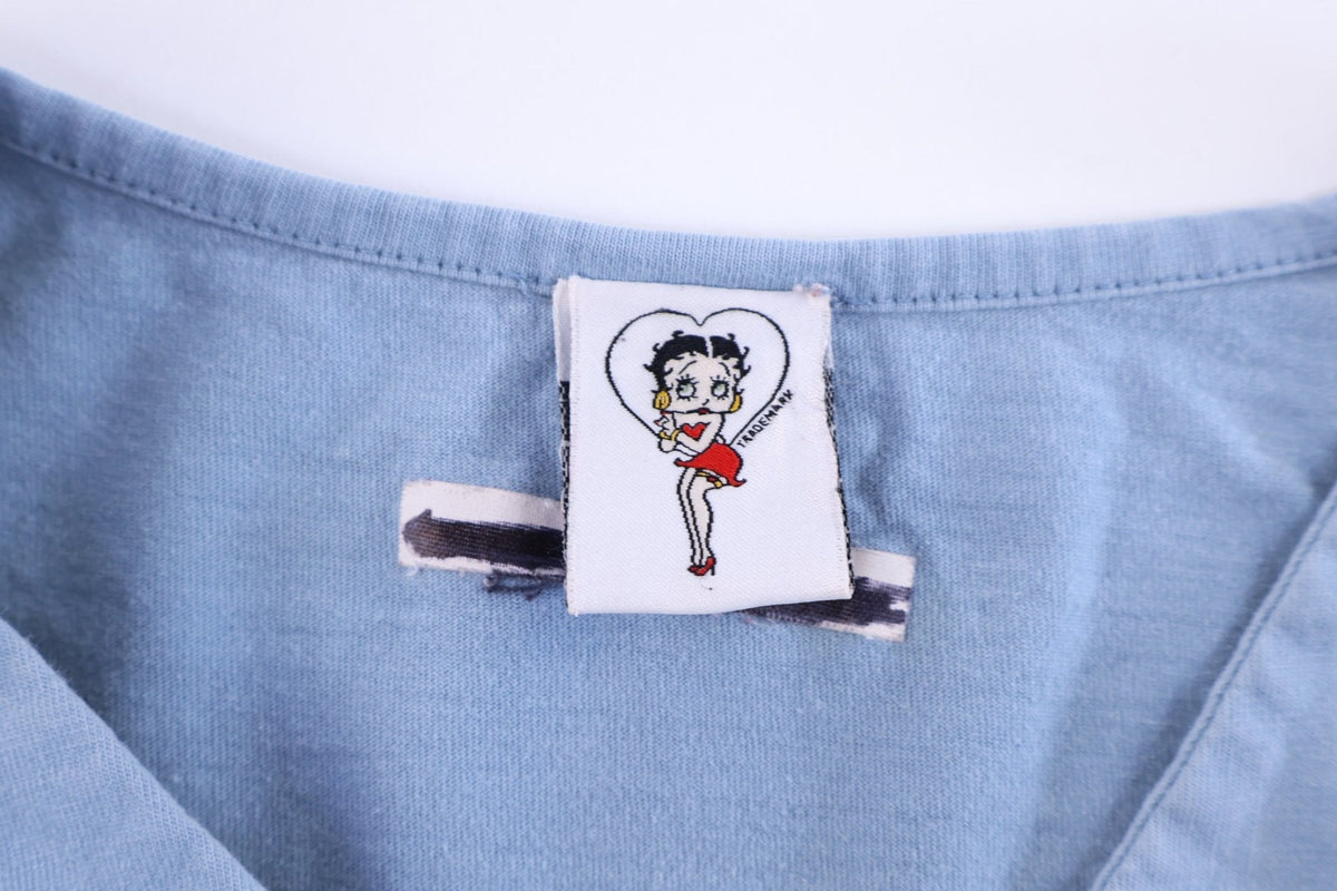 Women's 2002 Betty Boop Embroidered Graphic Button Down