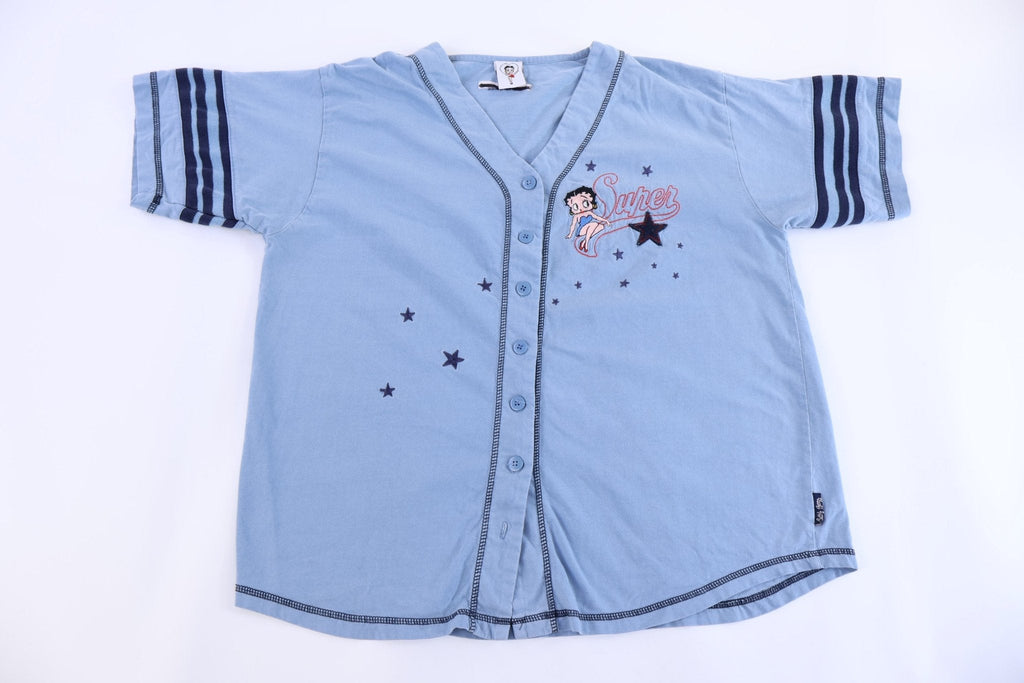 Women's 2002 Betty Boop Embroidered Graphic Button Down