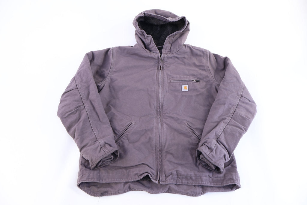 Women's Carhartt Logo Patch Grey Full Zip Jacket product image 1