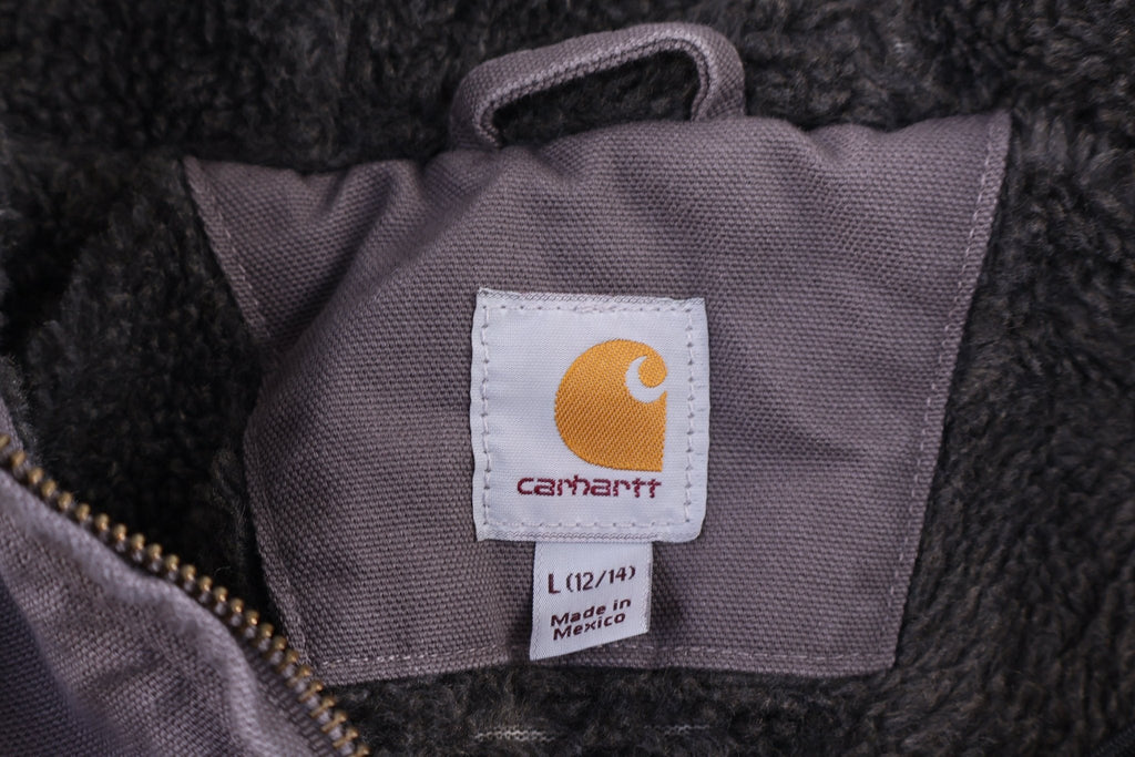 Women's Carhartt Logo Patch Grey Full Zip Jacket product image 3