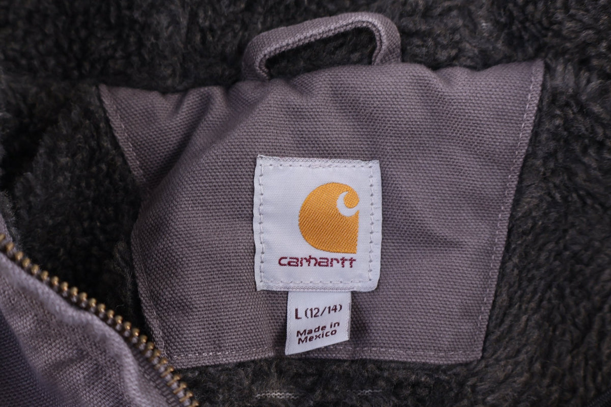 Women's Carhartt Logo Patch Grey Full Zip Jacket product image 3