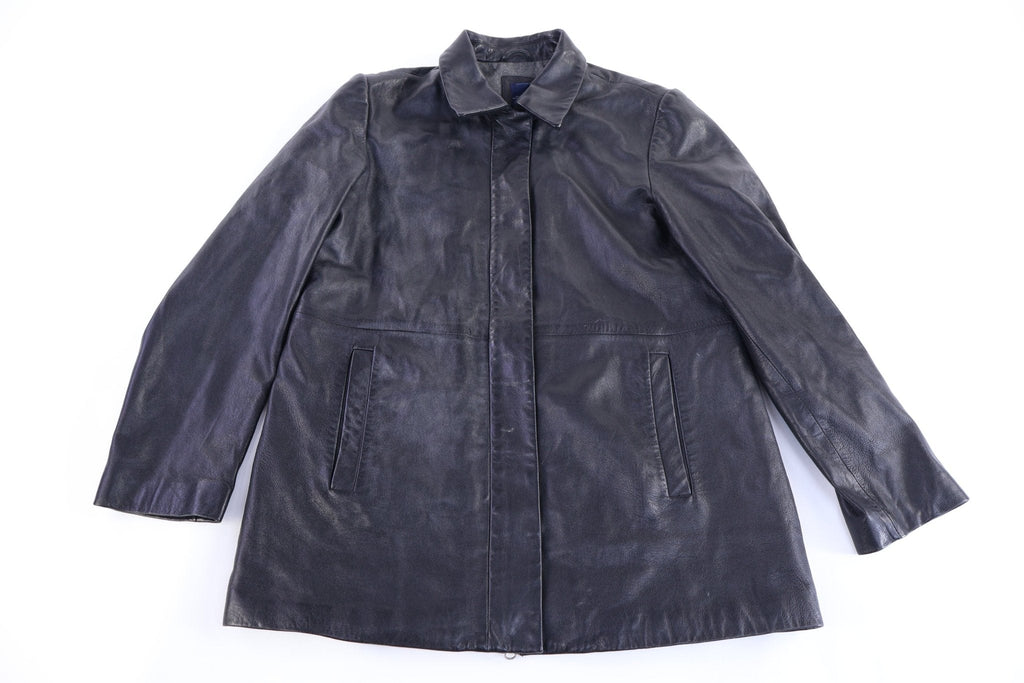 Women's GAP Full Zip Black Leather Jacket product image 1