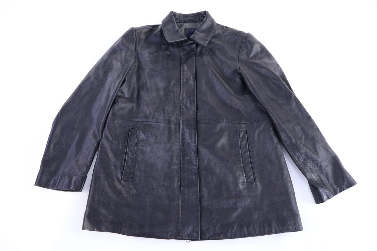 Women's GAP Full Zip Black Leather Jacket product image 1