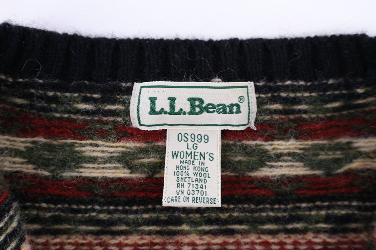 Women's L.L. Bean Multipattern Knit Sweater