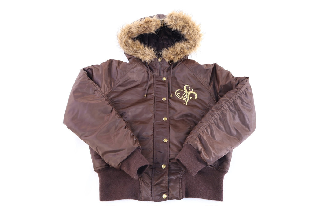 Women's Southpole Brown Full Zip Puffer Jacket product image 1