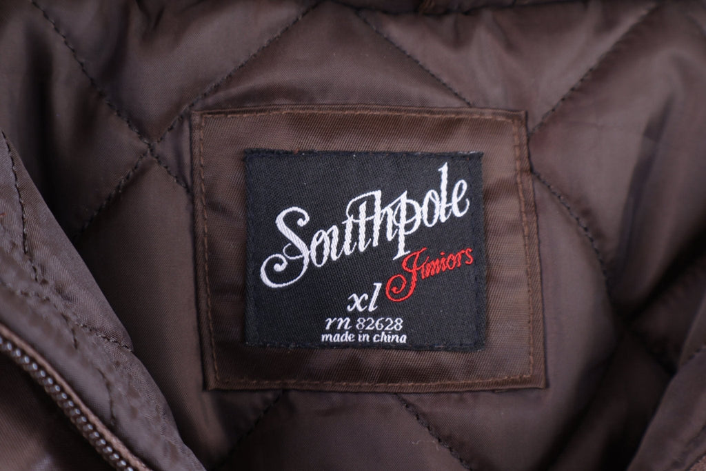 Women's Southpole Brown Full Zip Puffer Jacket product image 3