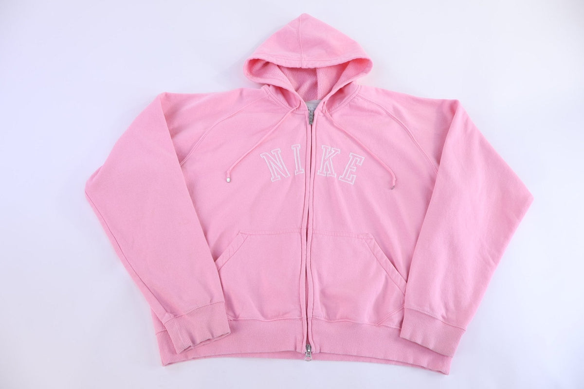 Women's Vintage Nike Pink Full Zip Sweater