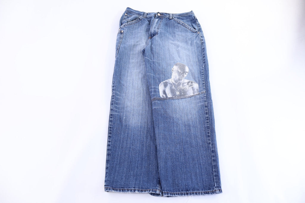 Y2K Makaveli Medium Wash Denim Jeans product image 1